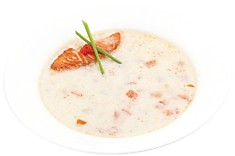 Уха по-царски со сливками"